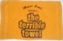 'Myron Cope's official The Terrible Towel' (gold with black lettering)
